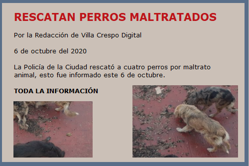 RESCATAN PERROS